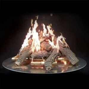 ceramic logs fire media contrasted